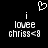Pixelated black background with white text and symbols: two identical 'i lovee chriss<3' phrases flanking a pixelated heart above, all in monochrome.