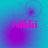 Four display the name 'Nikki' in pink pixelated text over a blue-to-purple gradient background with shifting circular patterns