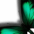 Animated sequence of green and white pixelated icons showing text variations, plus signs, asterisks, and heart symbols on a repeating floral background.