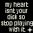 Pixelated text repeats across a black background with animated punctuation changes in the lower-right corner.