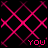Pixelated pink lattice pattern with bold pink text reading YOU MAKE ME WANNA LALA on black background, gray rectangle in bottom-right corner.