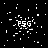 Black background with scattered white pixels and five instances of the text 'FSG' in white pixelated font, one in each quadrant and center.