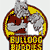 A pixelated circular icon with a yellow and brown border, featuring a gray horse head and a white star on a red background, with yellow text at the bottom.