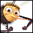 Animated contact sheet showing two frames of a Bee Movie character and title text in pixelated style.
