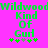 Green pixelated text on bright pink background with repeated 'Wildwood Kind Of Gurl' and star symbols, showing animation change in star positions.