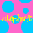 Pink background with scattered blue circles and yellow text reading 'st@phani st@phani' in pixelated font.