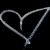 Animated sequence of white outlined hearts on black background with small colored dots and text elements at bottom.