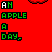 Red background with pixelated apple icons and green text reading 'AN APPLE A DAY, KEEPS THE DOCTOR AWAY.'