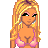Pixel art character in pink bikini holding a star-decorated bag with another bikini-clad figure and text reading "Beach Blonde".