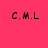 Four identical pixelated text icons arranged in a , each displaying 'C.M.L' on solid colored backgrounds