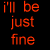 A static contact sheet of five animated frames showing red pixelated text on a black background with a gray transparency placeholder.