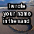 Six display text over beach and sky backgrounds with changing text and hand silhouettes