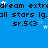 Blue background with repeated text and star icons, showing slight variations in star positions across frames.