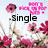 Pixelated pink flowers with black text reading 'Single' and 'N picking' on a white background.