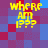 Yellow pixelated text 'WHERE AM I???', 'WHERE AM I??', and 'WHERE AM I?' on a blue and purple checkered background with red accents.