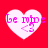 Four identical heart-shaped icons with pink text and symbols on a red background, each displaying 'be mine' and '<3'.