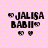 Pixelated text 'JALISA BABII' with heart symbols on a pink dotted background, showing animation changes in the hearts.