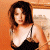 A split-frame buddy icon showing a woman in a black dress on the left and green text reading "Original Icons .com" on the right against an orange background.