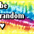 six pixelated text-based icons with rainbow gradient backgrounds, each displaying variations of 'be' followed by different words and a heart symbol