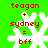 Green background with white snowflake icons and red text reading 'teagan + sydney = bff' in four identical