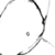Static grayscale stick figure icon with abstract curved lines forming a partial circular shape and small dot, rendered in pixelated style on white background.