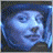 A 48x48 pixel animated contact sheet showing two frames of a Battlestar Galactica-themed buddy icon with a blue-toned character face on the left and a spaceship in space on the right.