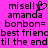 Pixelated text on bright pink background with one version showing a heart symbol replacing the 'y' in miselly.