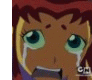 Animated cartoon character with brown skin, teal eyes, and tears streaming down cheeks; text above head changes from 'Don't' to 'Leave me...' in white/pink gradient.