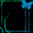 Blue butterfly and text 'What happened between you & me' on dark background with green border