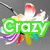 Animated buddy icon with colorful floral and wing-like elements, displaying text that changes from 'Crazy' to 'Cool' against a gray background.