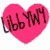 Four heart-shaped icons in pink, green, cyan, and purple with handwritten text "libb ywh" on each.