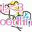 Animated icon with abstract line art of a figure in pink, yellow, green, and blue hues; text 'oodlin' appears partially visible at bottom left.