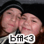 Two people in dark beanies and hooded jackets pose closely together, one with a white strap visible; text overlay reads '上册<3' on the left image.