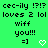 Green background with repeated black text and white heart symbols arranged in a pattern