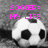 Pixelated soccer ball with pink text overlays on a grayscale background, showing text variations across frames.