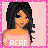 A 4-frame pixel art contact sheet showing a cartoon character's outfit and text, with pink border and light pink background.