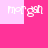 A static image with four instances of the text 'morgah' in white pixelated font on a bright pink background, with two light pink rectangular shapes positioned at top-left, top-right, and bottom-center.