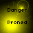 Yellow gradient background with "Danger" and "Proned" text, animated light effects shifting across the frame.