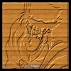Wooden-textured icon with carved female figure on left and text listing wood type details on right.