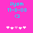 Pixelated cyan text and symbols on bright pink background with two of white/pink heart icons below