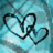Two black outlined hearts overlap on a light blue checkered background, with pixelated text reading "If it Meant Marrying You With a Ring Pop Instead of A Diamond I'd Do it." on a solid bright blue field.