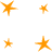 orange star icons in various sizes on a white background, with no visible animation changes across frames