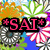 Pixelated icon with pink text *SAI* on black background, surrounded by colorful abstract shapes including orange, green, blue, and purple elements.