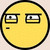 Two yellow circular faces with black outlines, each with squinted eyes and a small mouth, positioned side-by-side against a light background.