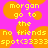 Pixelated text on a bright pink background with orange circular shapes, displaying phrases like 'morgan go to the no friends no friends spot<33333spot<33333'.