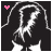 A 48x48 pixel animated buddy icon showing a stylized figure with flowing hair and a heart symbol that changes color between frames, set against a transparent background.