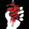 A 3x3 contact sheet of a pixelated animated icon showing a white hand gripping a red grenade with blood dripping, alongside text elements "americand idiot" and "GREEN DAY".