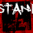 A 5x5 contact sheet of animated frames showing a repeating red and black pattern with white text "STANISTAN" overlaid on top, where the lower portion contains repeated phrases "I HAVE HAD ENOUGH" in red text over black backgrounds.
