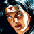 Pixelated image of a woman with dark hair and a golden headband featuring a red star, next to green text reading "Original Icons .com" on a solid background.