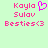 Pixelated text and heart symbol on light green background, with pink lettering for names and phrase.